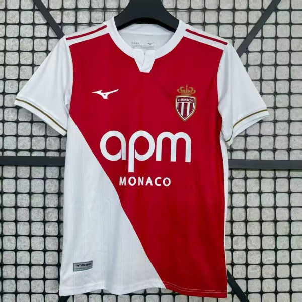 Monaco Home  Fans  1:1 Quality Soccer Jersey   25-26
