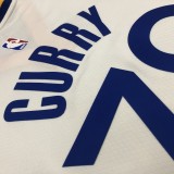Golden State Warriors White V-Neck  #30 CURRY 1:1 Quality NBA Season Jerseys 2020