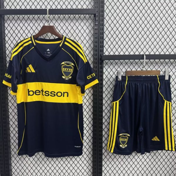 Boca Juniors Home 120 Year With Pants Sets Fans 1:1 Quality Soccer Jersey  25-26