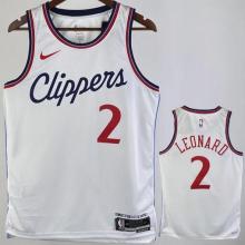 Clippers LEONARD #2 White NBA Jerseys 24-25