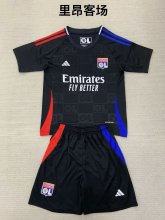 Olympique Lyonnais（OL） away Kids 1:1 Quality Soccer Jersey   24-25
