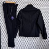Manchester United Windbreaker Sets With pants  Black 1:1 Quality Soccer Jersey  25-26