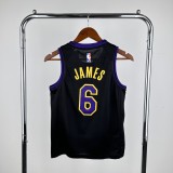Los Angeles Lakers Kids City Edition Black  #6 James 1:1 Quality NBA  Season Jerseys  2026