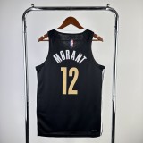 Memphis Grizzlies City Edition Black #12 MORANT 1:1 Quality NBA Jerseys 2024