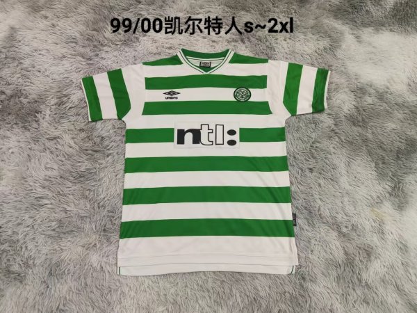 Retro Celtic Home  1:1 Quality Soccer Jersey  1999-2000