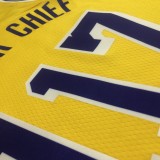 Los Angeles Lakers 75 Year YELLOW #117 MASTER CHIEF 1:1 Quality NBA Season Jerseys