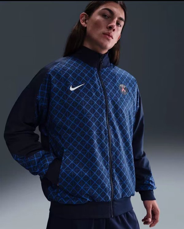 PSG Paris  Windbreaker  Blue 1:1 Quality Soccer Jersey  25-26