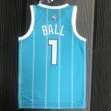 Charlotte Hornets Green #1 BALL 1:1 Quality NBA  Season Jerseys 75 Year
