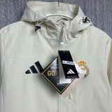 Real Madrid  Windbreaker  Interchange Jacket Black  White 1:1 Quality Soccer Jersey  25-26