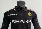 Retro Manchester United away Long sleeve 1:1 Quality Soccer Jersey  1998-1999