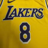 Los Angeles Lakers Kobe #8 BRYANT Yollow Gold Association Edition Swingman NBA Jerseys 2023