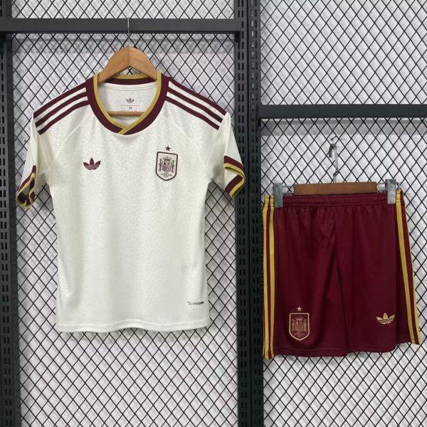 Spain Away Fans Sets with pants  1:1 Quality Soccer Jersey 26-27（2026）