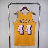 Los Angeles Lakers  Yellow #44 WEST 1:1 Quality NBA  Season Jerseys 1971-1972