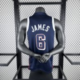 USA Los Angeles Lakers Blue #6 JAMES 1:1 Quality NBA Jerseys  2024 Olympic Games