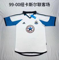 Retro Newcastle away white  Fans  1:1 Quality Soccer Jersey  1998 1999