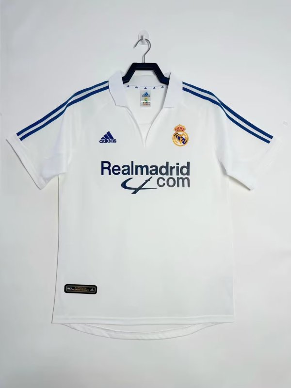 Retro Real Madrid home fans 1:1 Quality Soccer Jersey  2001-2002