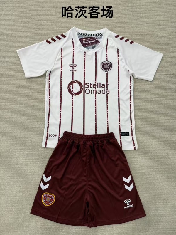 Heart of Midlothian  Away  (Kids and men ) 1:1 Quality Soccer Jersey  25-26