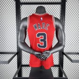 Retro Chicago Bulls Red #3 WADE 1:1 Quality NBA  Season Jerseys 2016-2017