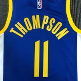 Golden State Warriors Blue V-Neck  #11 THOMPSON 1:1 Quality NBA Season Jerseys  75 Year
