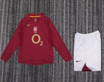 Retro Arsenal home Long Kids 1:1 Quality Soccer Jersey   2005-2006