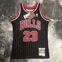 Chicago Bulls Black stripe #23 JORDAN 1:1 Quality NBA  Season Jerseys  1991