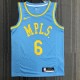 Los Angeles Lakers  Blue #6 James  round neck  MPLS  1:1 Quality NBA Season Jerseys
