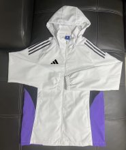 Adidas  Windbreaker  White 1:1 Quality Soccer Jersey  25-26