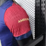 Barcelona  home Player （配广告） 1:1 Quality Soccer Jersey 25-26
