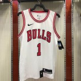 Chicago Bulls White #1 ROSE  1:1 Quality NBA  Season Jerseys