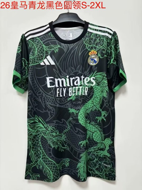 Real Madrid white  dragon  Special Edition  fans  1:1 Quality Soccer Jersey   25-26