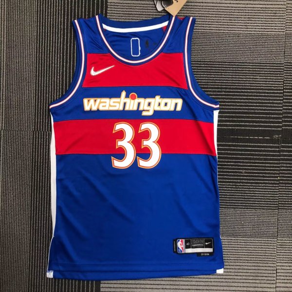Retro Washington Wizards  Blue #33 JORDAN 1:1 Quality NBA  Season Jerseys 2026