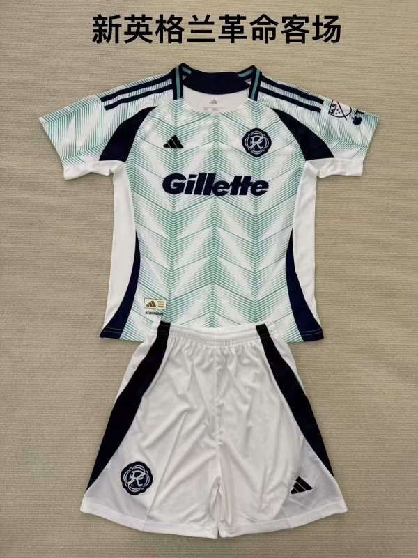 New England Revolution   away  fans kits  1:1 Quality Soccer Jersey  25-26 (kids and man )
