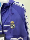 Real Madrid Retro  Blue  Windbreaker  1:1 Quality Soccer Jersey  25-26