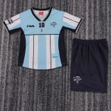 Retro Argentina Maradona Commemorative home Kids 1:1 Quality Soccer Jersey  2000