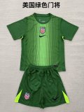 Usa Green Goalkeeper Fans  (Kids and Man)  1:1 Quality Soccer Jersey  25-26