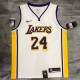 Los Angeles Lakers Kobe #24 BRYANT  White V-neck 1:1 Quality NBA Season Jerseys