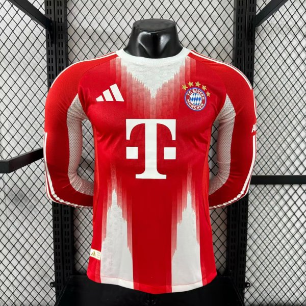 Bayern Munich Home  Long sleeves Player 1:1  Quality Soccer Jersey  25-26