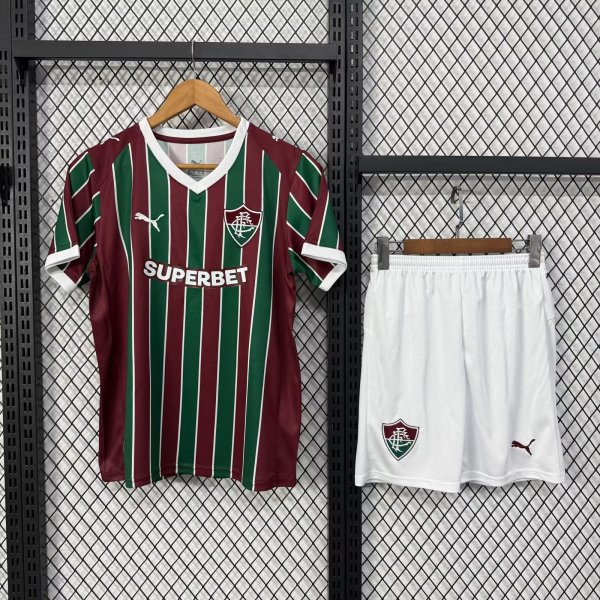 Fluminense  Home  Kids  1:1 Quality Soccer Jersey 26-27