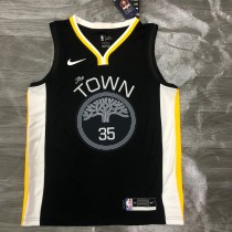 Golden State Warriors Black V-Neck City  Edition #35 DURANT 1:1 Quality NBA Season Jerseys 2019
