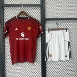 Manchester United  Home  With Pants Sets  fans black 1:1 Quality Soccer Jersey   25-26