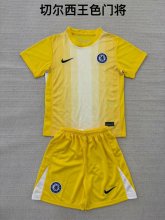 Chelsea Goalkeeper Yellow  Kids  1:1 Quality Soccer Jersey 25-26