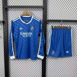 Real Madrid Third Away Long  With Pants Sets  Fans  1:1 Quality Soccer Jersey    25-26