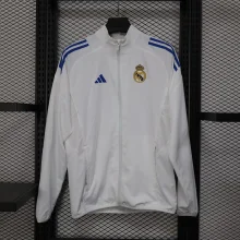 Real Madrid Windbreaker  White 1:1 Quality Soccer Jersey  25-26