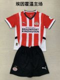 PSV Eindhoven home kids 1:1 Quality Soccer Jersey   24-25