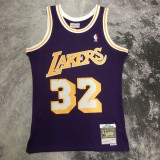 Retro Los Angeles Lakers Purple #32 JOHNSON  1:1 Quality NBA Season Jerseys  1998-1999