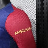 Barcelona home Long Sleeve Player  1:1 Quality Soccer Jersey   24-25