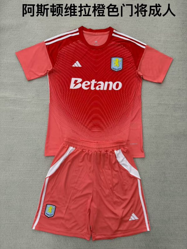 Aston Villa Goalkeeper Fans  (Kids and Man)  1:1 Quality Soccer Jersey  25-26