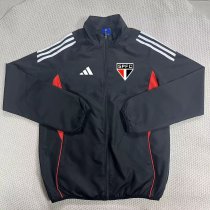 Sao Paulo Windbreaker  Black 1:1 Quality Soccer Jersey  25-26