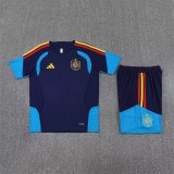 spain Training  Fans Kits Dark Blue (Kids And Man ) 1:1 Quality Soccer Jersey 26-27 (2026)