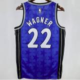 Magic WAGNER #22 Dark Blue NBA Jerseys Hot Pressed  24-25
